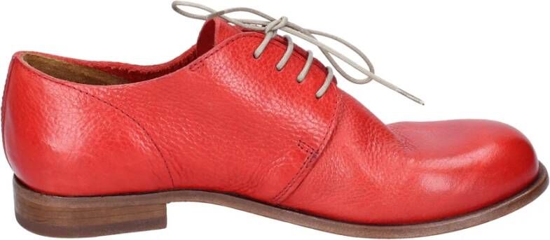 Moma Vintage Leren Elegante Schoenen voor Vrouwen Red Dames Schoenen