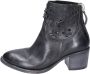 Moma Vintage Leren Enkellaarzen voor Vrouwen Black Dames - Thumbnail 1