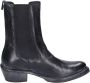 Moma Vintage Leren Enkellaarzen voor Vrouwen Black Dames - Thumbnail 1
