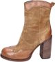 Moma Vintage Leren Enkellaarzen voor Vrouwen Brown Dames - Thumbnail 1