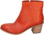 Moma Vintage Leren Enkellaarzen voor Vrouwen Red Dames - Thumbnail 1