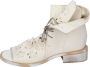Moma Vintage leren enkellaarsjes White Dames - Thumbnail 1