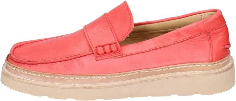 Moma Vintage Leren Loafers voor Mannen Red Heren