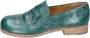 Moma Vintage Leder Loafers Green Dames - Thumbnail 1