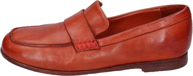 Moma Vintage Leren Loafers voor Vrouwen Orange Dames