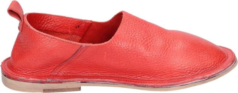 Moma Vintage Leren Loafers voor Vrouwen Red Dames