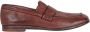 Moma Vintage leren mocassin met lage hak Brown Dames - Thumbnail 2