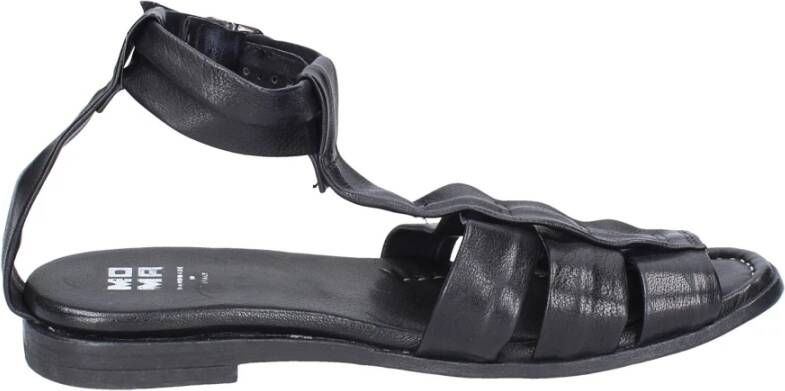 Moma Vintage Leren Sandalen voor Vrouwen Black Dames