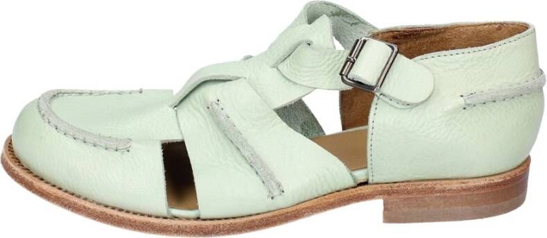 Moma Vintage Leren Sandalen voor Vrouwen Green Dames