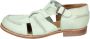 Moma Vintage Leren Sandalen voor Vrouwen Green Dames - Thumbnail 1