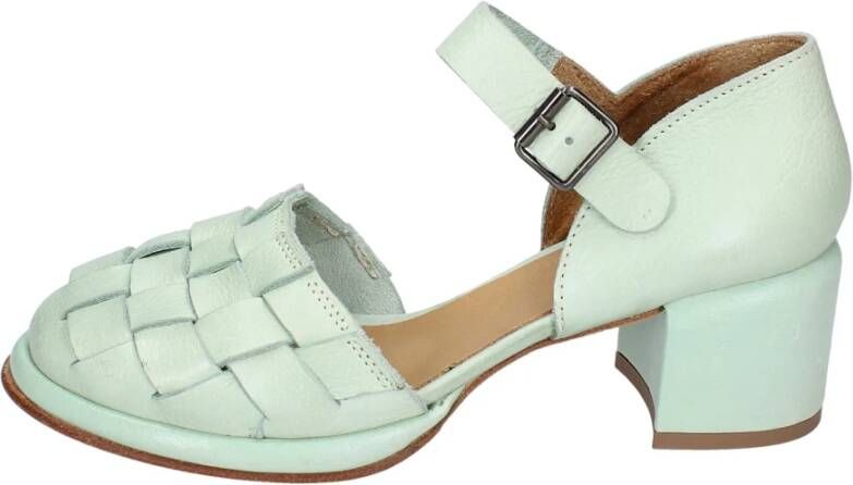 Moma Vintage Leren Sandalen voor Vrouwen Green Dames