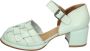 Moma Vintage Leren Sandalen voor Vrouwen Green Dames - Thumbnail 1