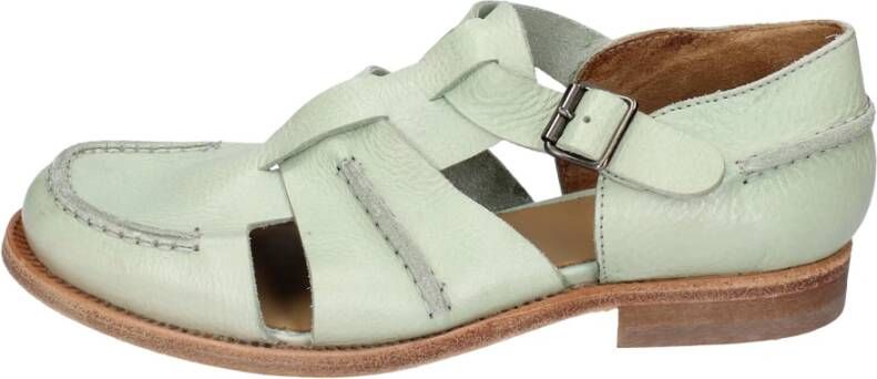 Moma Vintage Leren Sandalen voor Vrouwen Green Dames