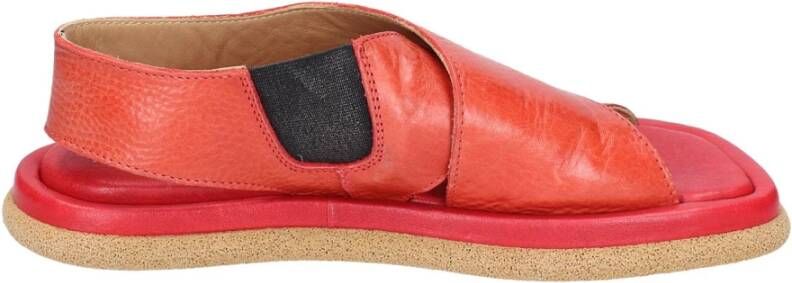 Moma Vintage Leren Sandalen voor Vrouwen Red Dames
