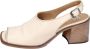 Moma Vintage Lederen High Heel Sandalen White Dames - Thumbnail 1