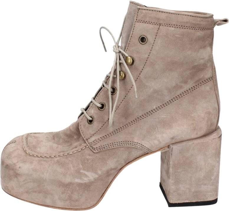 Moma Vintage Suède Enkellaarzen voor vrouwen Gray Dames