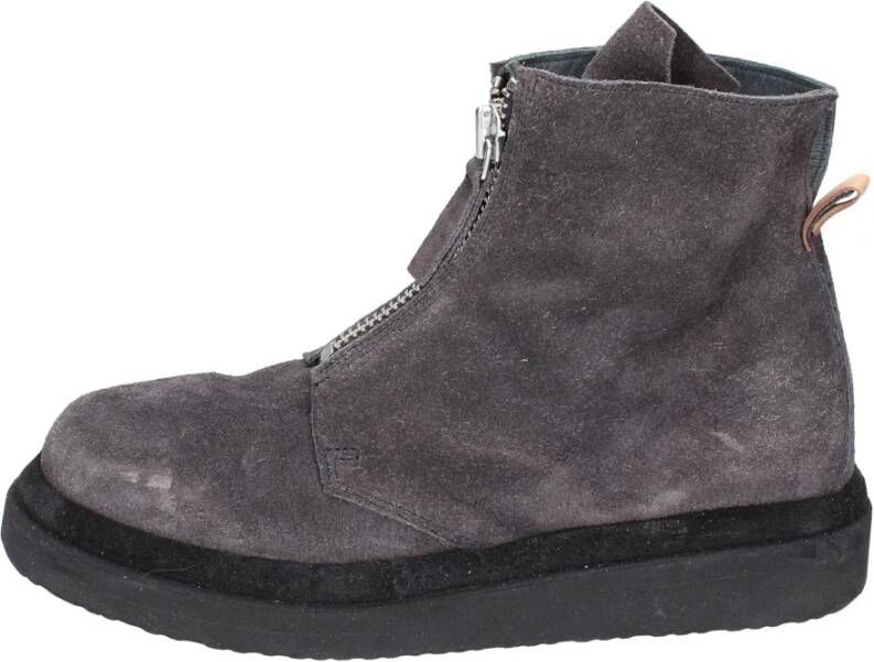 Moma Vintage Suède Enkellaarzen voor vrouwen Gray Dames