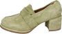 Moma Vintage Suède Loafers voor Vrouwen Green Dames - Thumbnail 1