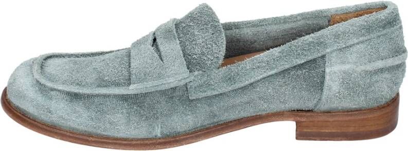 Moma Vintage Suède Loafers voor Vrouwen Green Dames
