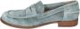 Moma Vintage Suède Loafers voor Vrouwen Green Dames - Thumbnail 1