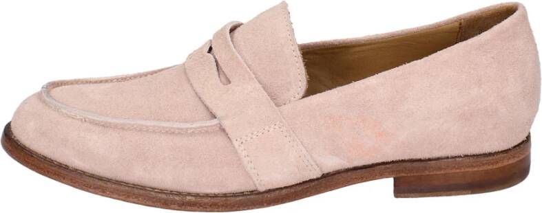 Moma Vintage Suède Loafers voor Vrouwen Pink Dames