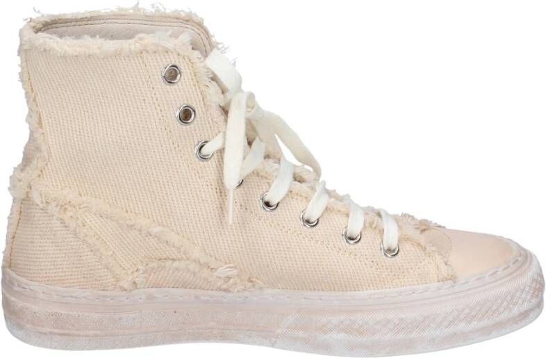 Moma Vintage Textiel Sneakers voor Vrouwen Beige Dames