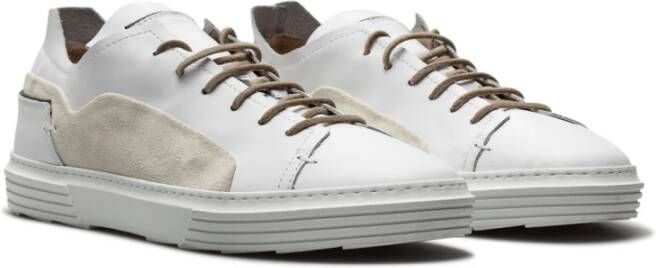 Moma Witte Leren Sneakers As107 White Heren