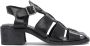 Moma Zwarte Leren Sandalen voor Vrouwen - Thumbnail 1