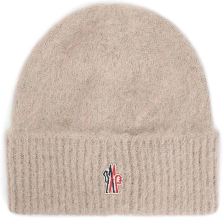 Moncler Alpaca Wol Geribbelde Boord Muts