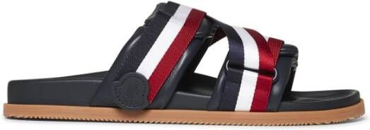 Moncler Blauwe Slip-On Leren Sneakers