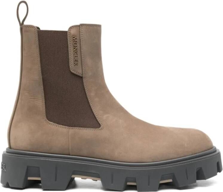 Moncler Bruine leren laarzen