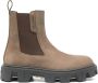 Moncler Bruine leren laarzen - Thumbnail 1