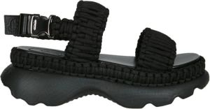 Moncler Flat Sandals Zwart Dames