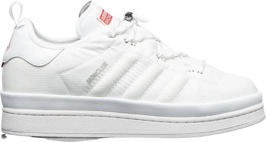 Moncler Gewatteerde Campus Low Top Sneakers White Dames