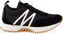 Moncler Grijze Suède Sneakers Ronde Neus Wit Logo Patch Rubberen Zool - Thumbnail 1