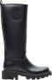 Moncler Zwarte kniehoge laarzen met reliëflogo Black Dames - Thumbnail 27