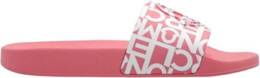 Moncler Jeannie rubberen slides Pink Dames