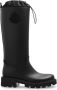 Moncler Zwarte kniehoge laarzen met reliëflogo Black Dames - Thumbnail 7