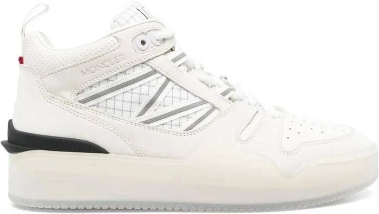 Moncler Leren sneakers met geperforeerd detail White