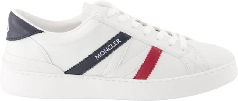 Moncler Stoere Leren Sneakers voor Heren Wit Heren