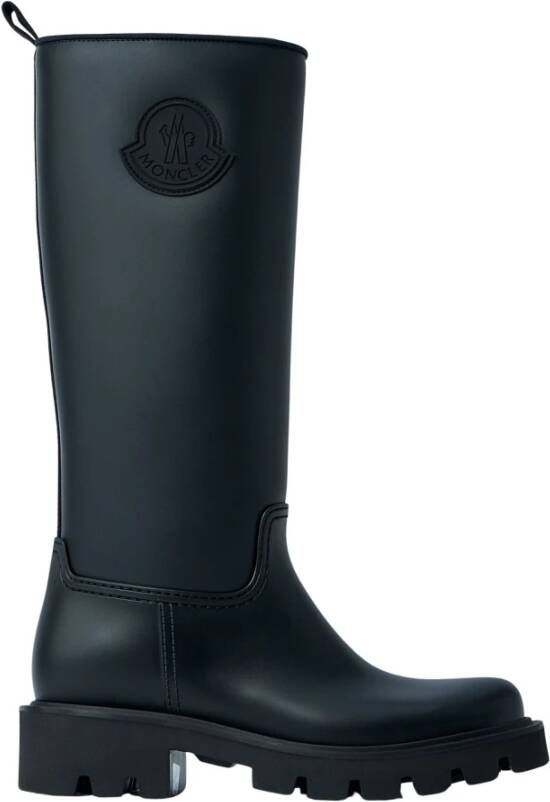 Moncler Logo Motief Regenlaarzen Waterdicht Trekkoordsluiting
