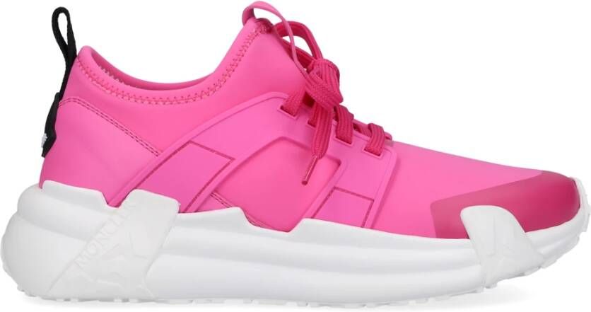 Moncler Lunarove Neopreen Lage Sneakers Roze Dames