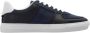 Moncler Marineblauwe en witte leren sneakers Blauw Heren - Thumbnail 1