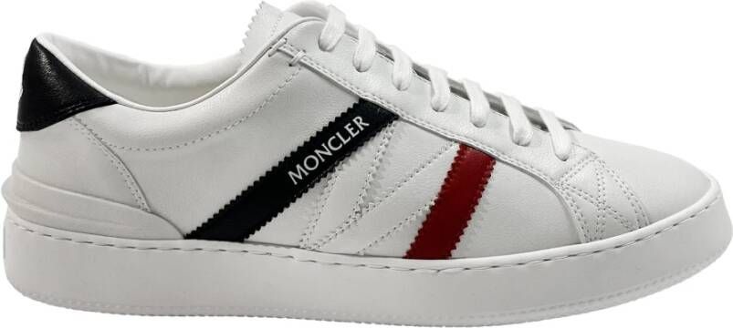 Moncler Monaco Sneaker in Wit Zwart White Heren