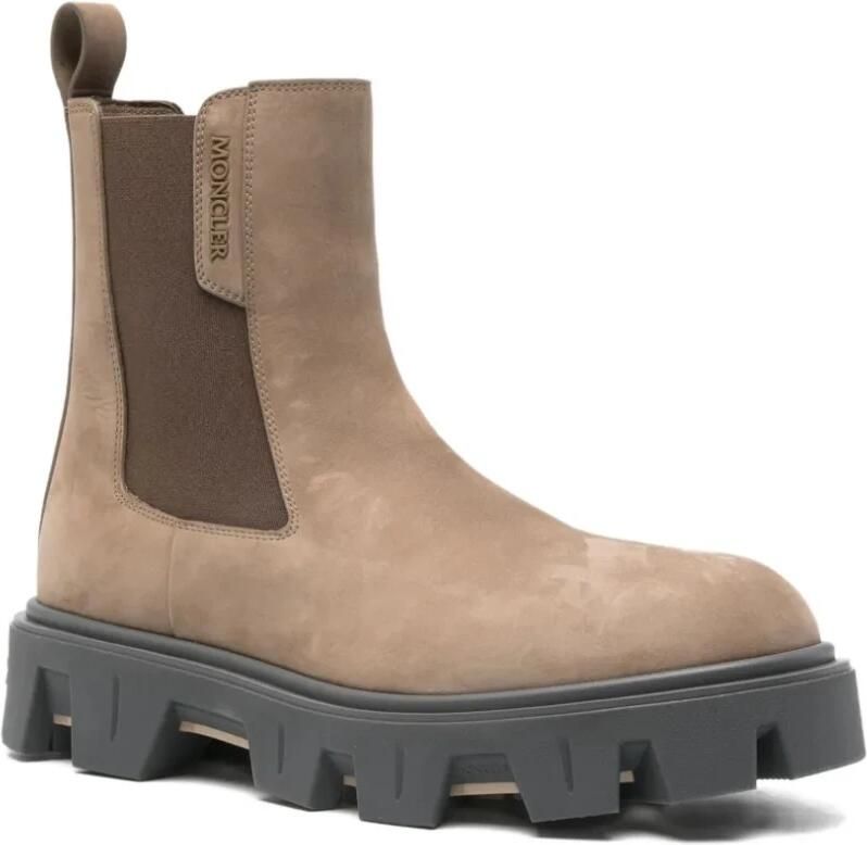 Moncler Bruine leren laarzen