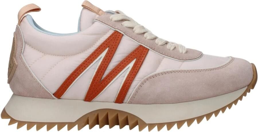 Moncler Nylon en Suède Lage Sneakers Pink Dames - Foto 2