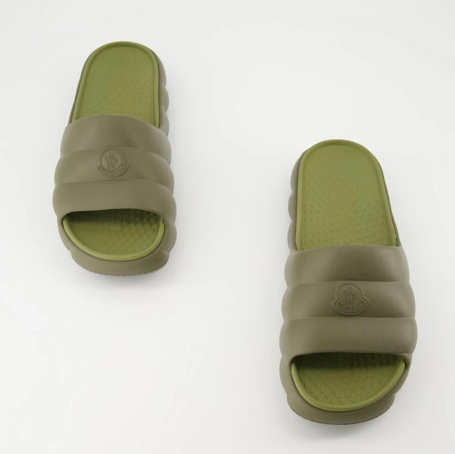 Moncler Gewatteerde Eva Groene Slippers