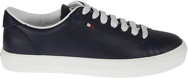 Moncler Leren sneakers met rubberen zool Blue