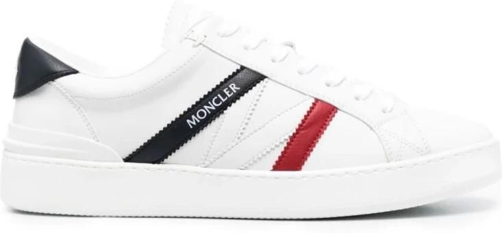 Moncler Witte Sneakers met Logo Print White Heren