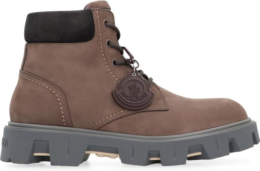 Moncler Peak City Leren Veterlaarzen